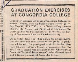 Graduation exercises at Concordia College