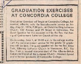 Graduation exercises at Concordia College