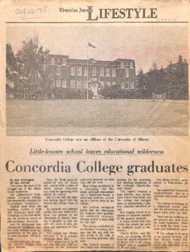Concordia College graduates : little-known school leaves educational wilderness