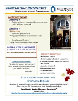 Concordia Weekly Newsletter Volume 03/Issue 07