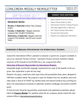 Concordia Weekly Newsletter Volume 07/Issue 34