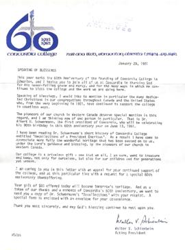 60th Anniversary Funds Appeal Letter