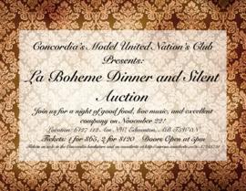 La Boheme dinner and silent auction