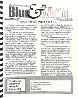 Blue & White 1994-1995/Sept. 1