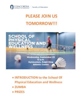 Introduction to the School of Physical Education and Wellness