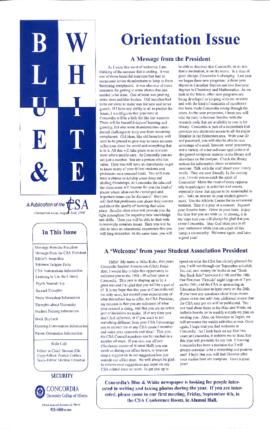 Blue & White 1998-1999/Orientation Issue