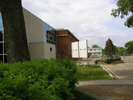 West view of Robert Tegler Student Center, Alumni Hall